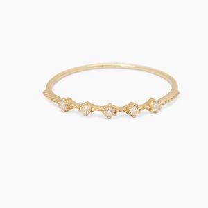 Cluster white topaz ring